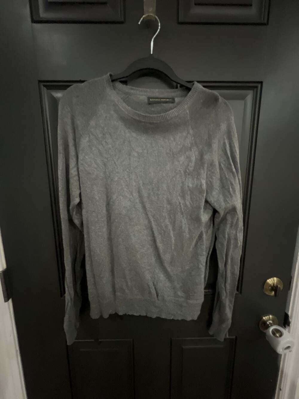 Banana Republic Crewneck Sweater Gray Long Sleeve Knit Pullover